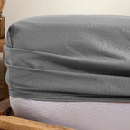 Σετ Σεντόνια με Λάστιχο Cannon Cotton Fresh Solid 160x200+33 / Monument